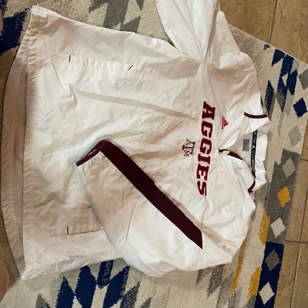 Men’s Texas A&M Adidas Pull over Wind Breaker